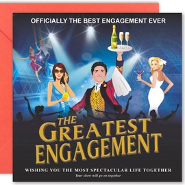 Cult Kitty Engagement Card - Greatest Engagement - Engagement Cards for Couples, Congratulations Engagement Card, Engagement Card Funny