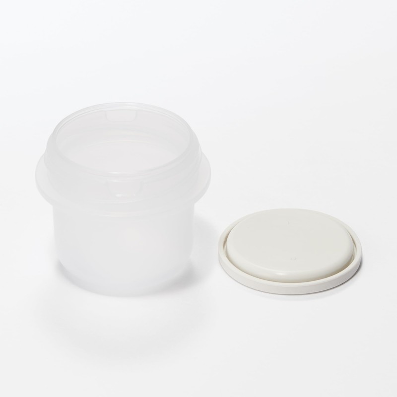 MUJI 84683848 Lunch Capsule with Topping Cup, Clear, 11.8 fl