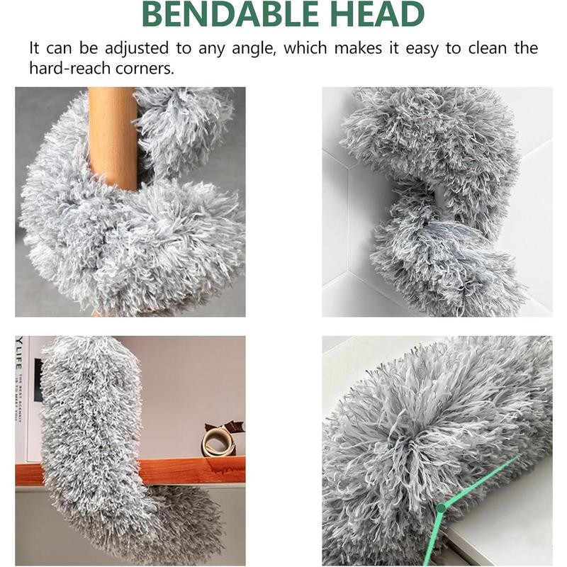 Extra-Long Dusters with Extension Pole 100-inch for Cleaning, Bendable Microfiber