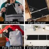 SINZUX Black Compression Suitcase Organiser Set, 6-Piece Ultralight Expandable Compression