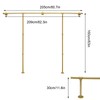 CNCEST 【Premium Gold Industrial Pipe Wall-Mounted Clothing Rack】 80.7in 5-Base