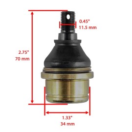 Caltric 4 Upper and Lower Ball Joint for Honda TRX650FA TRX650FGA Rincon 650 2003-2005