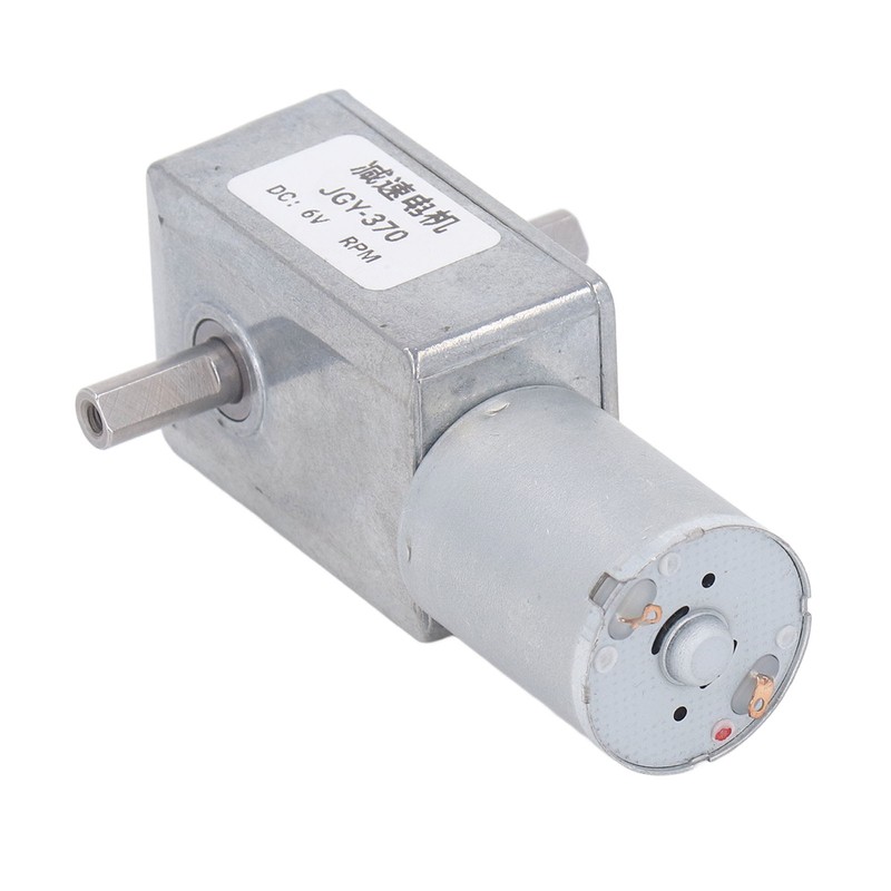 Double Shaft DC Gear Motor 25kg.cm 12mm Self Locking Reversible