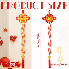 1 Pc Chinese New Year Hanging Decorations Electronic Firecrackers Chinese Knots Firecrackers LED Decorations for Chinese New Year Spring Festival Lunar New Year
