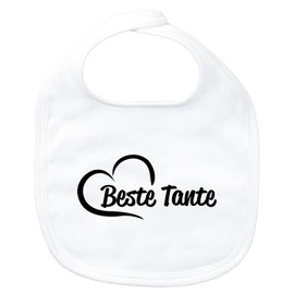 Huuraa Baby Lätzchen Beste Tante Herz Geschenk White Bio Baumwolle Beste Tante Präsent