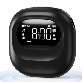 Alarm Clock Loud for Deep Sleepers | Vibration Alarm Clock Under the Pillow | Wireless Alarm Clock Digital | 2 Alarm Times & 3 Alarm Modes | Adjustable Vibration | Portable Digital Clock | For Travel