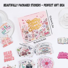 210 PCS Book Stickers, Funny Vinyl Waterproof Non-Repeating Read Book Waterproof Stickers for Gift Vinyl Decals Cute Gifts for Laptop Water Bottles Phone