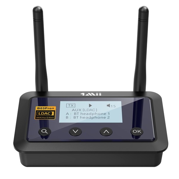 1Mii B03Pro+ Transmisor Receptor Bluetooth 5.3 LDAC para TV, Emisor