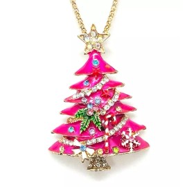 Unbranded Rose Christmas TREE Pendant Necklace