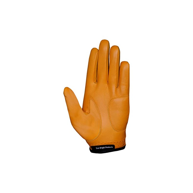 Ever-Bright Men's Golf Gloves OptiColor Premium Leather Golf Glove (Orange,