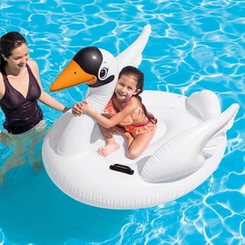 Intex 57557 Island Inflatable Swan 130 x 102 x 99 cm, Multicoloured, 3.Pequeño