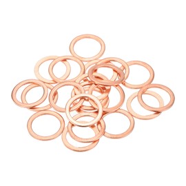 MECCANIXITY 22 Pcs Flat Copper Washers, 12x16x1mm Copper Upgraded Flat Metric Sealing Crush Ring Washers for Hydraulic Fittings Screw Bolt Nut Electronic Repair