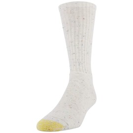 Gold Toe Men's Harrington Crew Socks, Multipairs, White/Glacier/Black/White/Blue/Marbled Navy (6-Pairs), Large (Pack of 6)