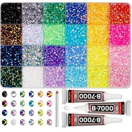 16000Pcs Resin Jelly Rhinestones Multi Colored 4mm Flatback Gems with 1PCS Glue Pen and 3Glue for Crafts Decoration and Jewelry Making Nail DIY Crafts Face Tumblers Mugs Clothing (colorful)