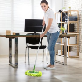 4PCS Reusable Dry Sweeping Cloths Compatible with Swiffer Sweeper Mop,Reusable Microfiber Mop Pads for Swiffer,Replacement Wet Mopping Pad Refills & Washable Dry Sweeping Cloths for Floor Cleaning