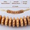 Mikako Curved Wood Therapy Massage Roller for Waist and Thigh,