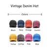 Giavuwn Embroidered Ukraine Hat Retro Vintage Washed Cotton Denim Baseball