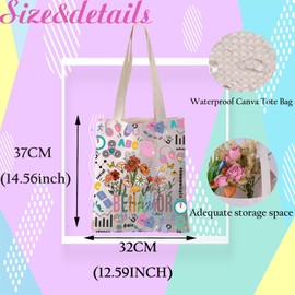 JYTAPP Behavior Analyst Tote Bag Therapist Gift BCBA ABC Behavior Specialist Gift Special Education Teacher Thank You Gift, Beige