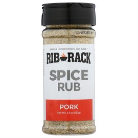 Rib Rack Dry Spice Rub - Pork, 4.5 oz. - Meat Seasoning for BBQ, Grill, Smoker - All Natural Ingredients (Packaging May Vary)