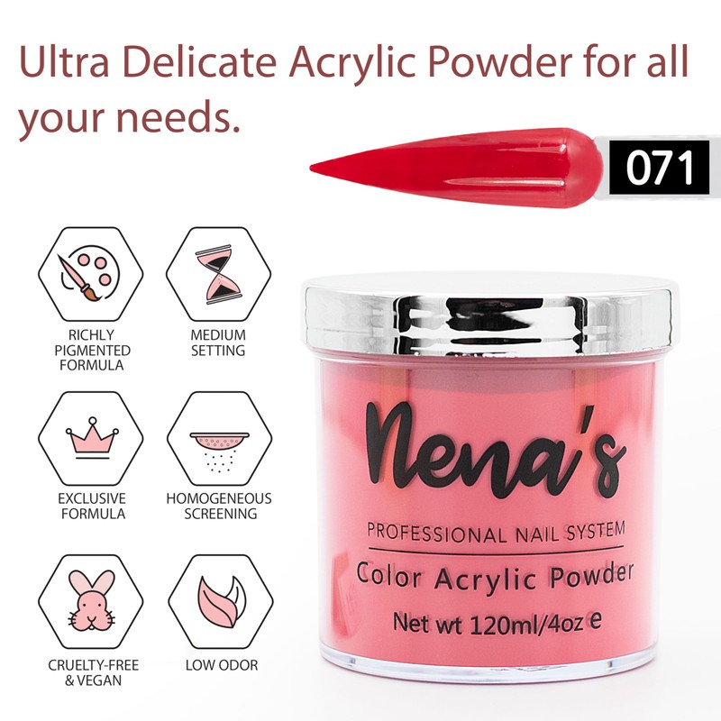 Nena's Superior Sculpting Powder Professional Acrylic Nail System wide color