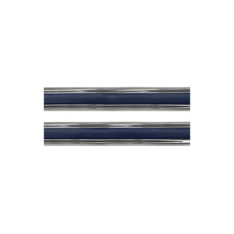 Vintage Style 5/8" Dark Blue & Chrome Side Body Trim