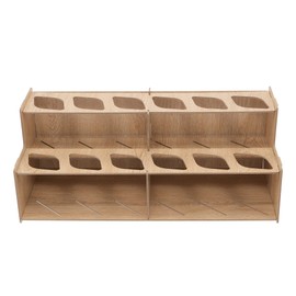 Mezzo Artist Paint and Brush Rack - Wood Grain Laminate Multi Layer Desk Stand Professional Storage Display Organizer for paintbrushes and Paint Tubes - Large Paint Tube Rack