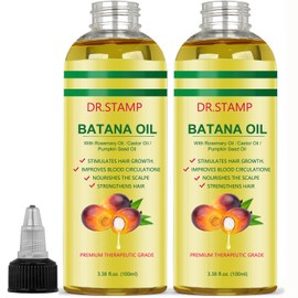 Batana Oil for Hair Growth & Scalp Care – 4-in-1 Liquid Batana Oil with Rosemary, Castor & Pumpkin Seed Oil – Strengthens, Moisturizes & Revitalizes Dry, Damaged Hair (2 Pack)