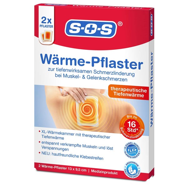 SOS Heat Plasters for Muscle and Joint Pain, Heat Plasters