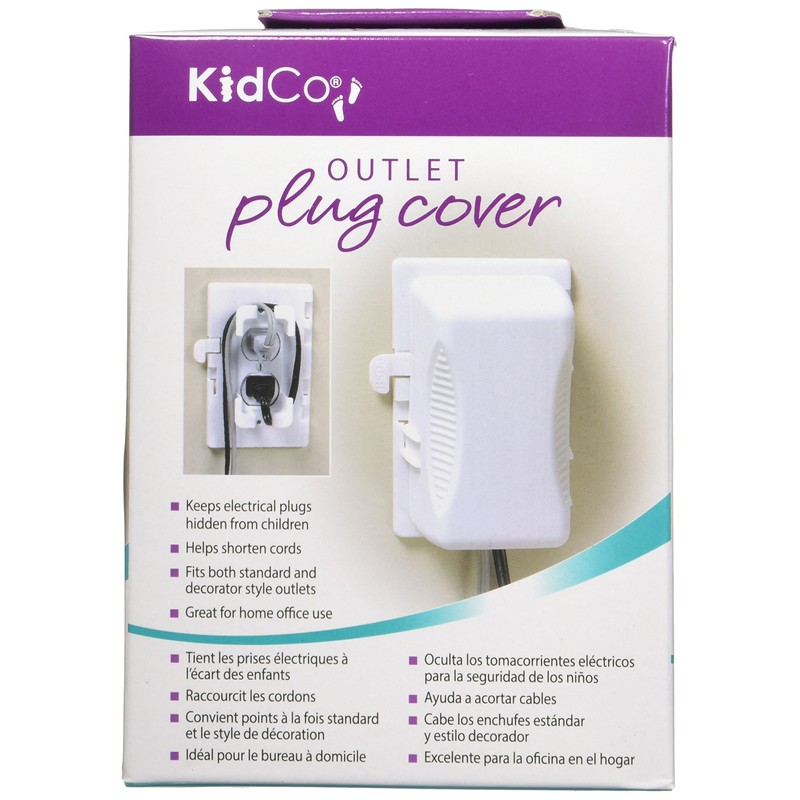 KidCo Outlet Plug Cover S211, White, Baby Safety Electrical Outlet