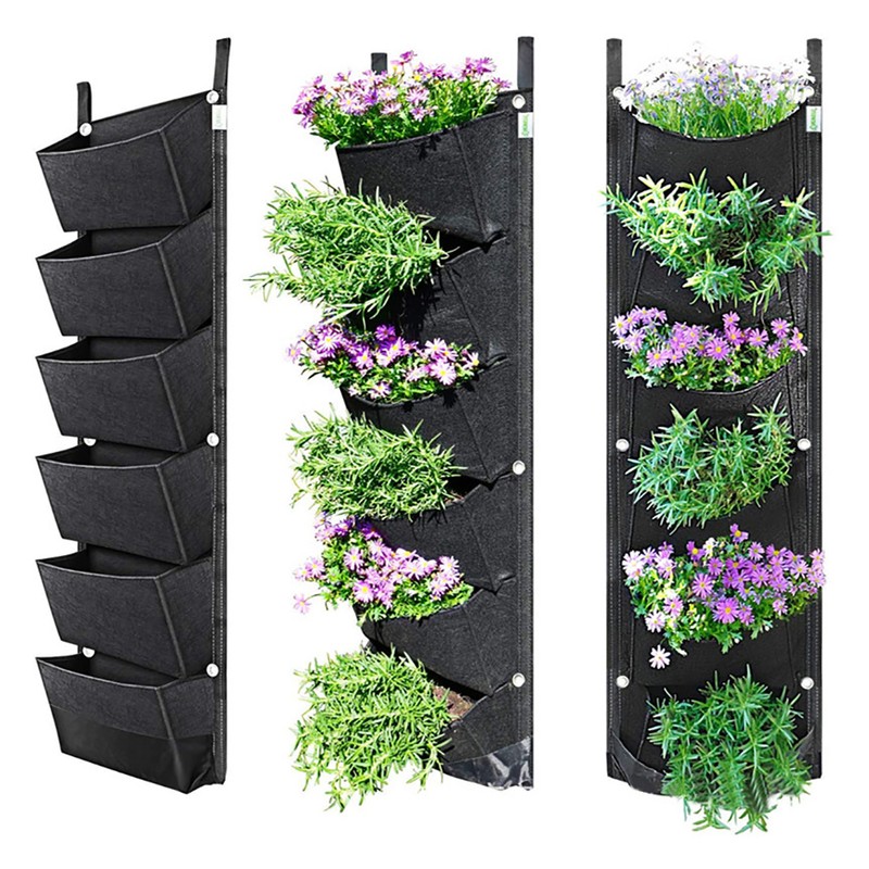 Vertical Planter Wall Mounted Planting Bag Outdoor Greening Container Garden