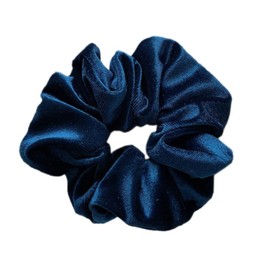Pack of 3 Hair Bobbles Scrunchies for Women, Premium Velvet Hair Bobbles, Hair Accessories, Scrunchies for Women, Large Hold Elastic Hair Wobbles for Girls and Women, Dark Blue