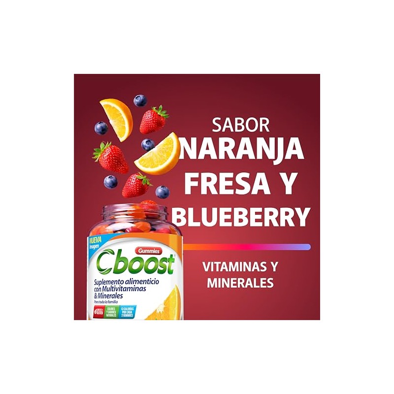 Cboost - Gomitas Multivitaminas y Minerales, Sin Gluten, Pack de