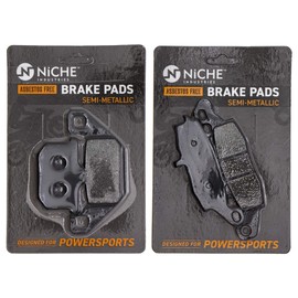 NICHE Brake Pad Set for Kawasaki Vulcan 1500 43082-1187 43082-1194 Front Rear Semi-Metallic