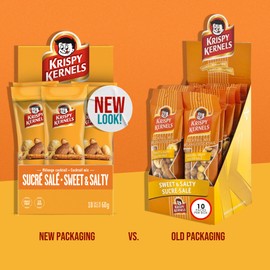 Cocktail Mix Sweet & Salty, Grab and Go (60g x 10 Packs) by Krispy Kernels