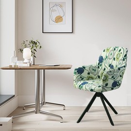 Buenanir Swivel Accent Chair Covers Printed Accent Dining Chair Cover Stretch Mid Century Accent Office Desk Chair Sliopcover Swivel Arm Chair Protector for Home Office Living Room 1 Pack-Style 4