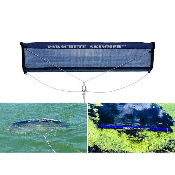 Parachute Skimmer - Algae and Floating Weed, Duck Weed Collector Skimming Rake Net Style Tool for Lake & Pond