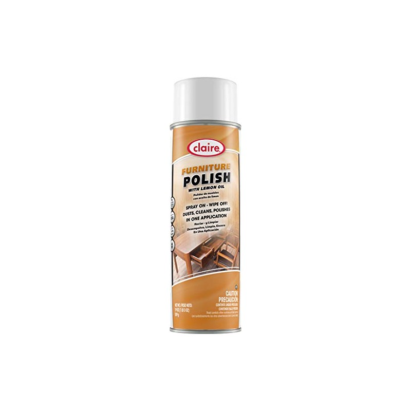 Claire CL811-12pk Furniture Polish with Lemon Oil, Orange, 19 Oz,