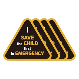 [Daon] Baby on Board Car Sticker - 4packs, Reflective Waterproof Safety Decal for Vehicle Window or Bumper, Easy to Apply and Remove, Large Size 6.75"x6", No Residue, Cute Unique Design