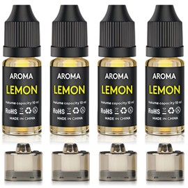 Cocktail Bubble Smoke Gun Accessories, Contains 4 Lemon Flavors, 4 Oil Containers, Suitable for Smoke Bubble Gun (Lemon Flavor)