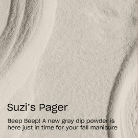 OPI Powder Perfection Suzi’s Pager | Opaque Dark Neutral Gray Crème Nail Dipping Powder | Acrylic Alternative | 1.5 oz
