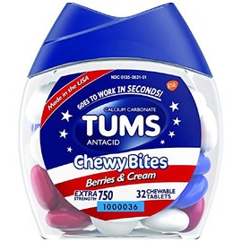 TUMS Chewy Bites Berries & Cream - 32 Count