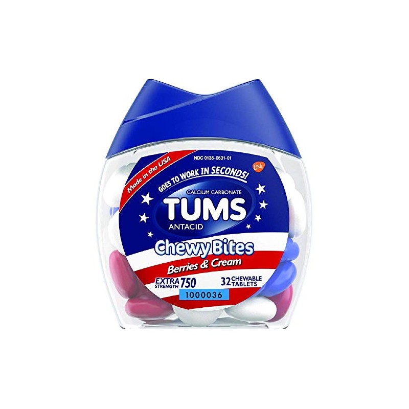 TUMS Chewy Bites Berries & Cream - 32 Count