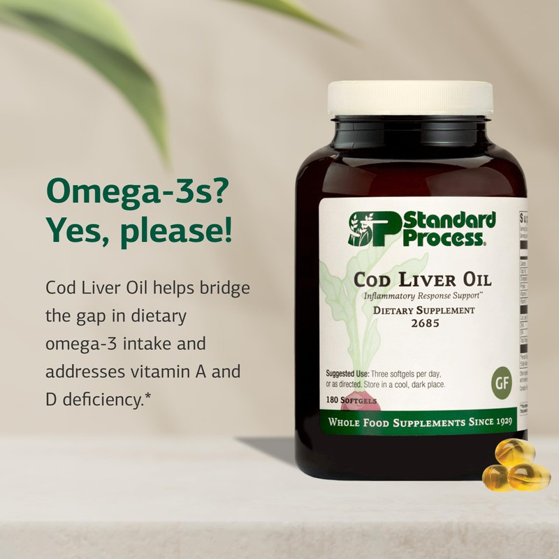 Standard Process Cod Liver Oil - Aids Healthy Skin &
