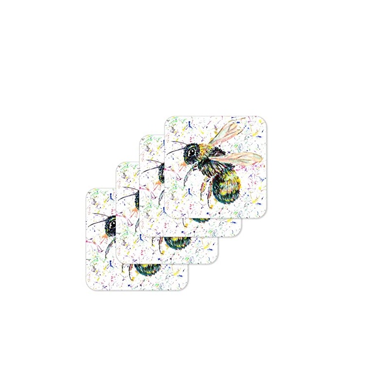 Coaster Bee Bees Honeycomb Wildlife Coasters Watercolour Art Gift Work