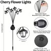 Solar Lights Outdoor - 2 Pieces Solar Pathway Lights Garden