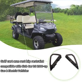 JAVOUKA 1 Pair Arm Rest Hip Restraint Compatible with Golf Cart Compatible with Club Car DS 2000-up Gas & Electric, Driver and Passenger Side, Replaces OE # 103246701 101987602 103246801 101985502