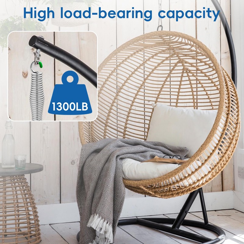 2Pack Premium Porch Swing Springs (Silver Small),1300lb Heavy Duty Springs,