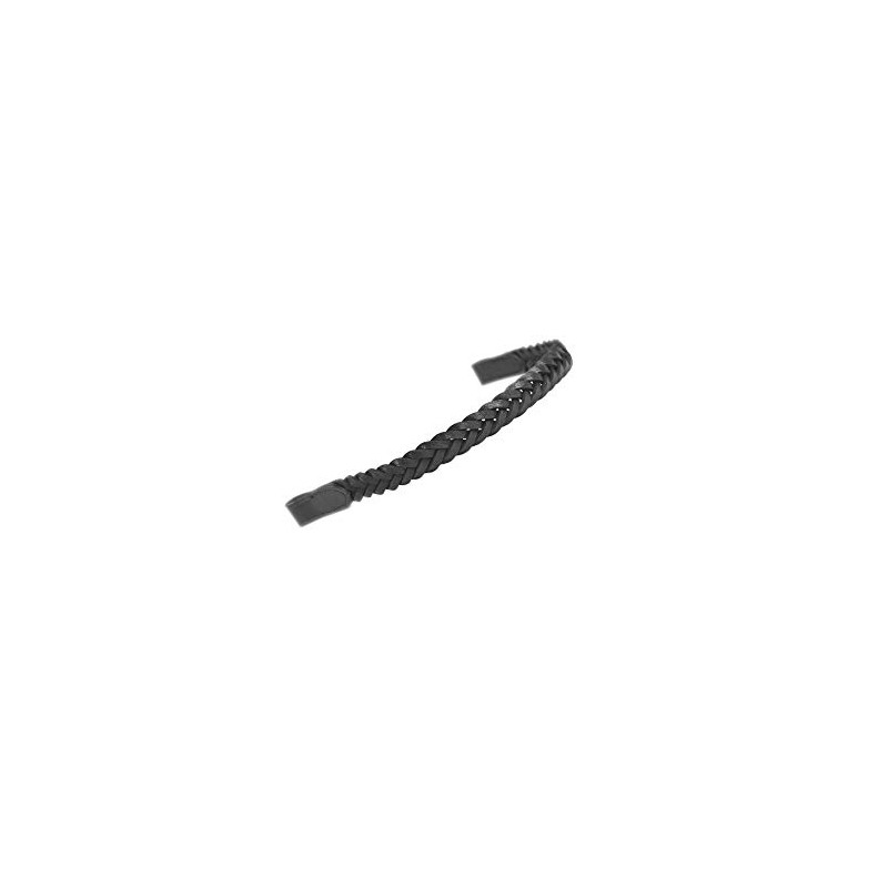 Shires Aviemore Plaited Browband - Black Pony