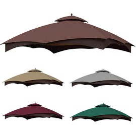 SCOCANOPY Brown Replacement Top Compatible with Lowe's Allen Roth 10X12 Gazebo Model #GF-12S004B-1/#GF-12S004BTO/#TPGAZ17-002C