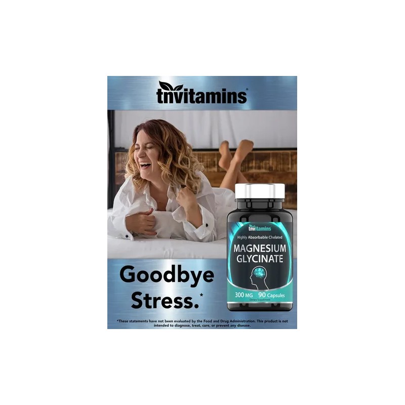 Magnesio Glicinato Tnvitamins Cápsulas 300 Caps